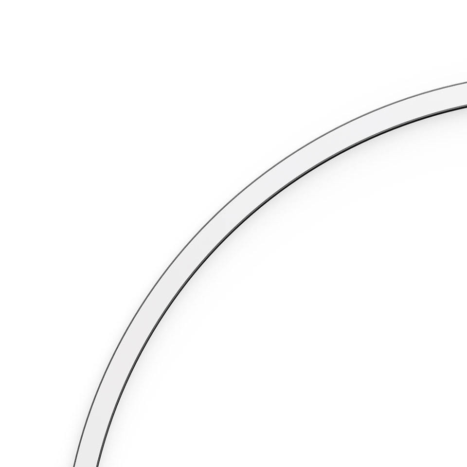 A.24 - Wall/Ceiling Diffused Emission - Curved Module - R=561mm - α=60° - 2700K - Brushed Silver